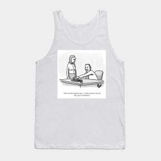 Classic Telephone Customer Service Cartoon Tank Top